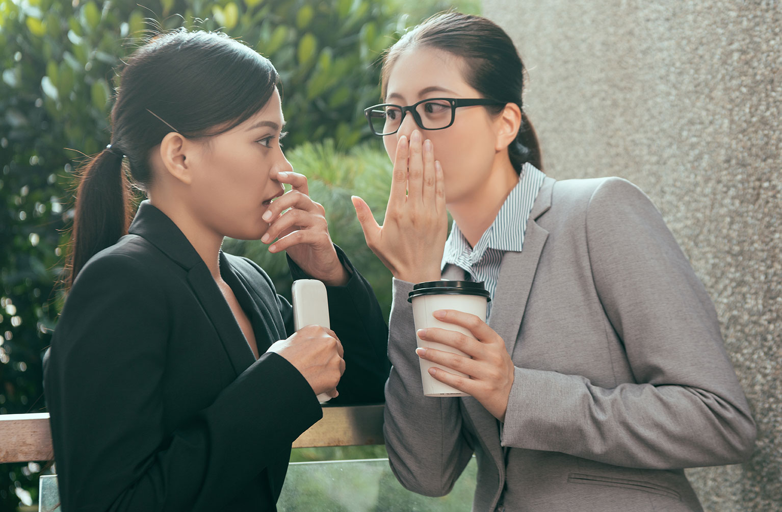 two women gossiping