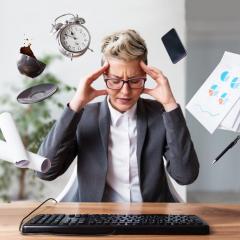 stressed worker