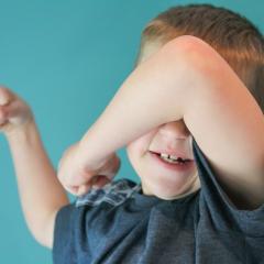 child having temper tantrum