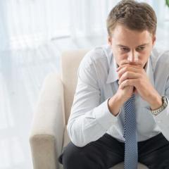 anxious person