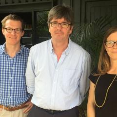 Award winners: Dr Nik Steffens, Professor Alex Haslam and Dr Kim Peters