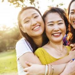 mother and teenage daughters