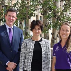 Executive Principal of Marsden State High School Andrew Peach, Head of the UQ School of Psychology Virginia Slaughter, Provisional Psychologist Sally Arthur
