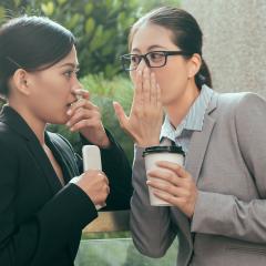 two women gossiping
