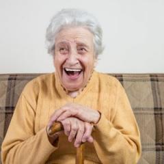 Older woman laughing